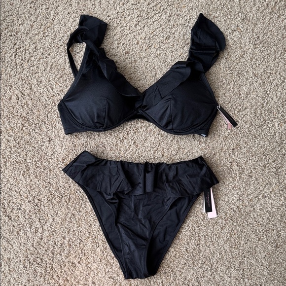 Victoria's Secret Other - Victoria's Secret Black Ruffle Bikini